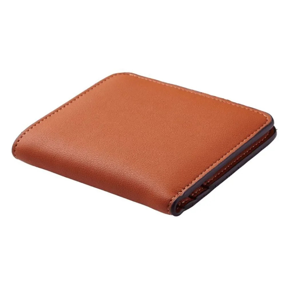 Tan Leather Compact Wallet